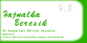 hajnalka bercsik business card